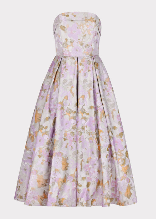 Anastelle Strapless Jacquard Dress